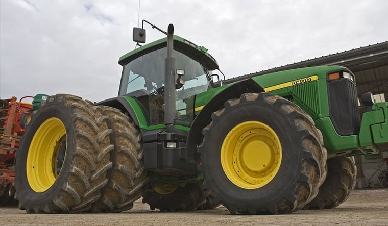 Zwillingsräder bei einem Traktor
